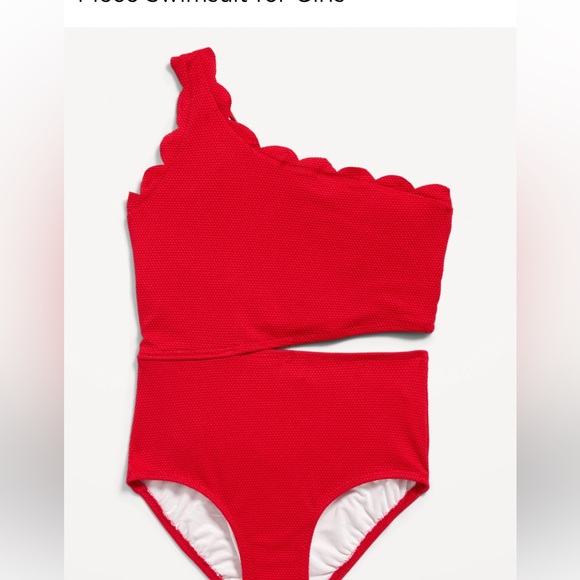 Old Navy Swim Old Navy Scallop One Shoulder One Piece Swim Suit For